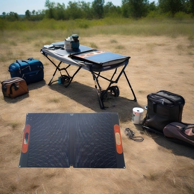 comprar Panel solar ETFE portátil plegable 2 de 100W para acampada al aire libre online manufacture