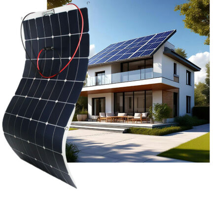 comprare Pannello Solare Monocristallino Flessibile Rivestito in ETFE 430W Per Camper Fuori Rete, Tetto Imbarcazioni Marine per Distributori e Ordini OEM online manufacture