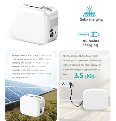 kaufen 1000Wh tragbares Solarkraftwerk mit 300W-Inverter LiFePO4-Batterie online manufacture